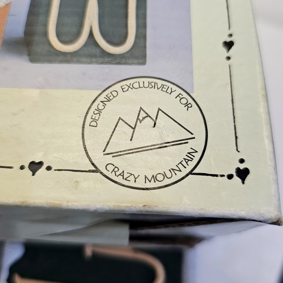 Crazy Mountain Snowman & Block Letters S N O W Figurines NOEL 1997 Vtg Gift Mom - Picture 10 of 13